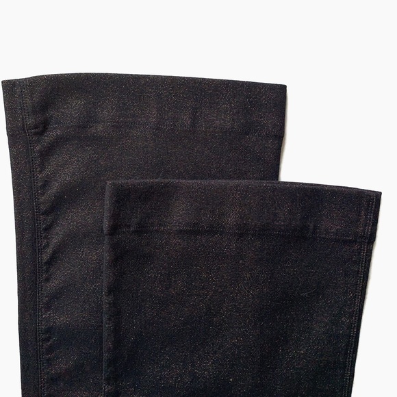 HUDSON Holly High Rise Wide Leg Trouser Black Gold Stretch Jeans - Picture 10 of 12